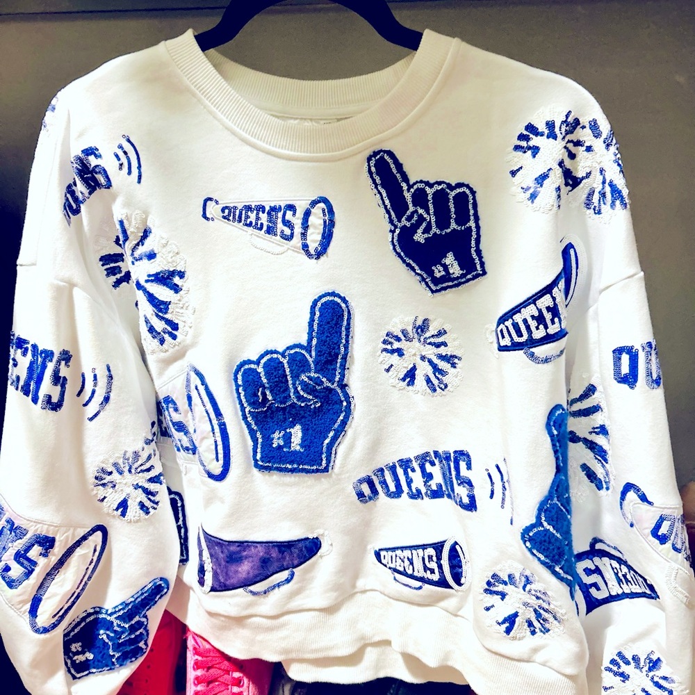 Queen of Sparkles Blue Cheer Sweatshirt XS